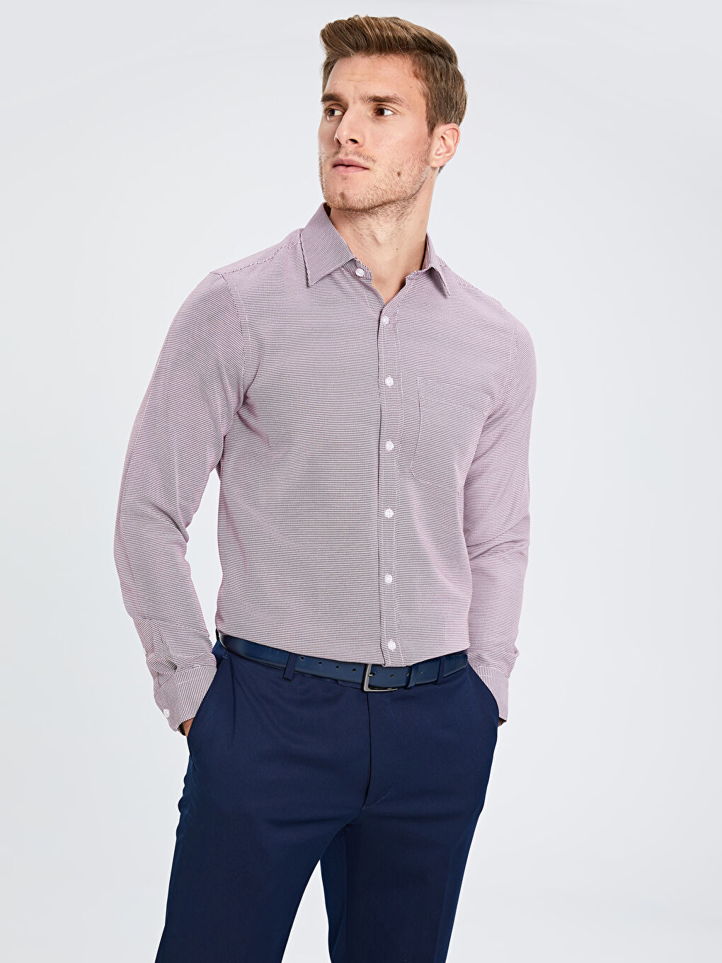 Chemise ROUGE BORDEAUX Homme-2