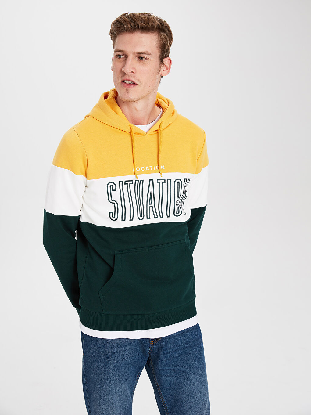 Yeşil Erkek Hoodie