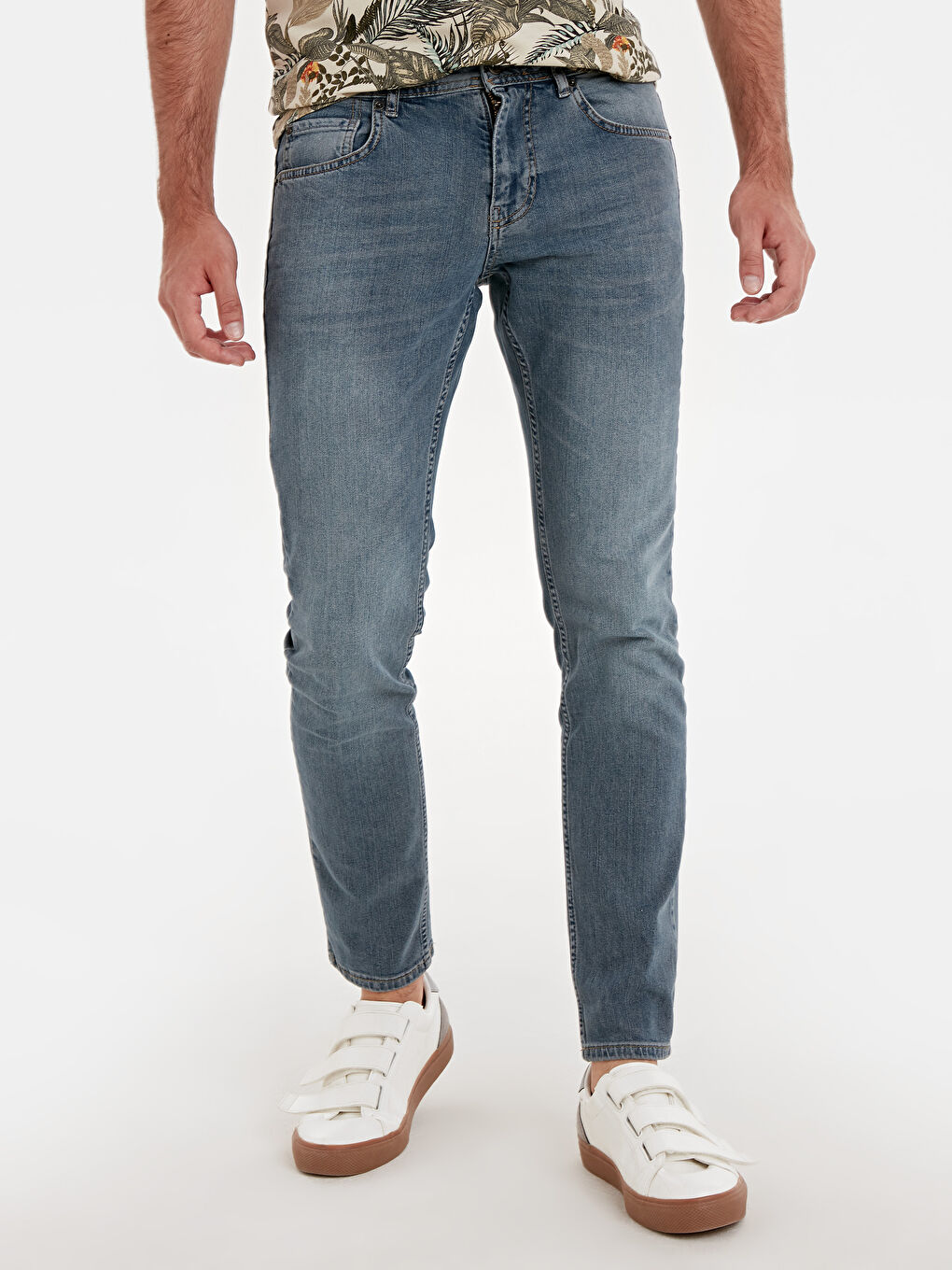 Orta İndigo Rodeo Jean Pantolon-1