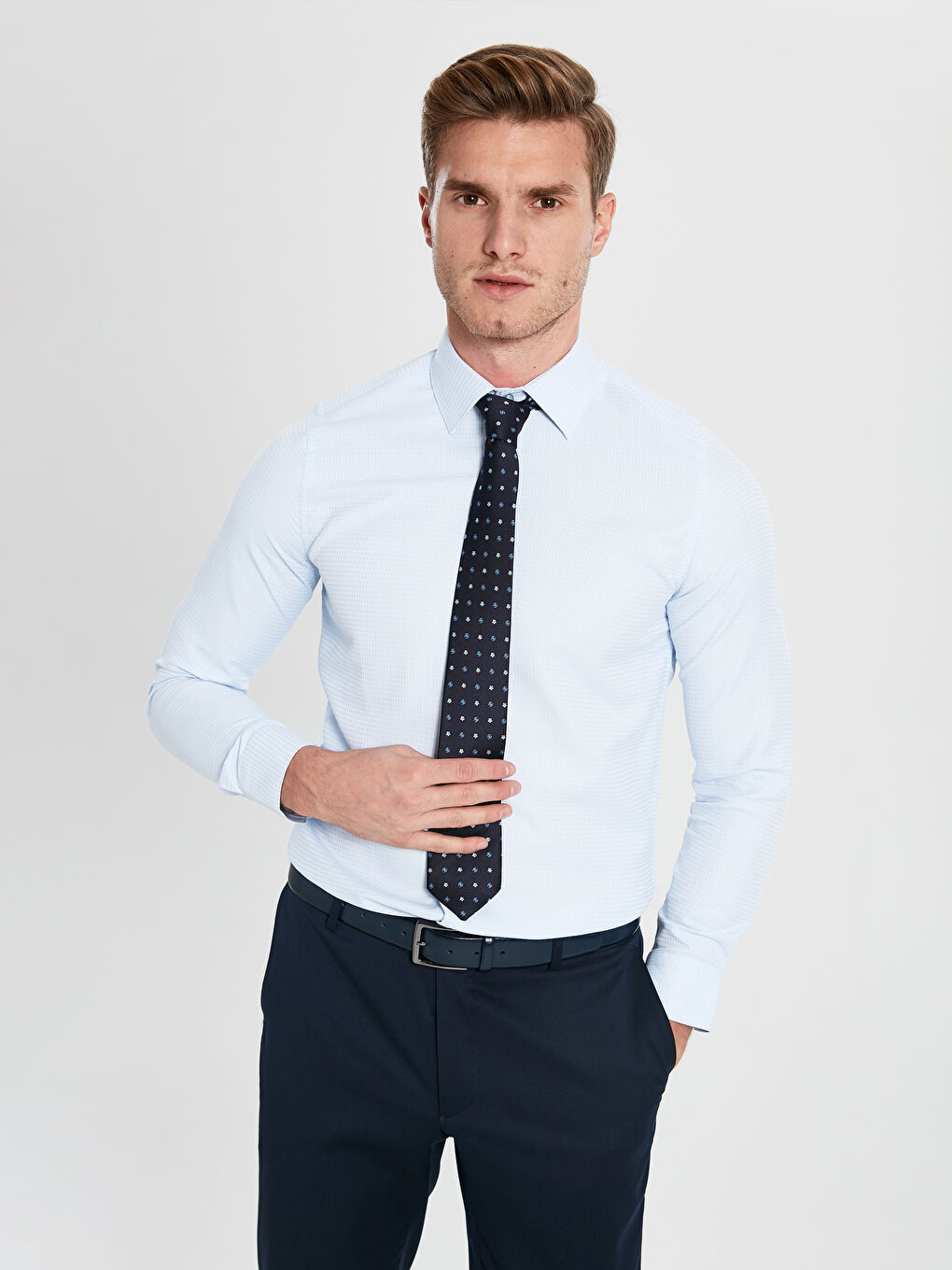 Mavi Slim Fit Uzun Kollu Erkek Gömlek