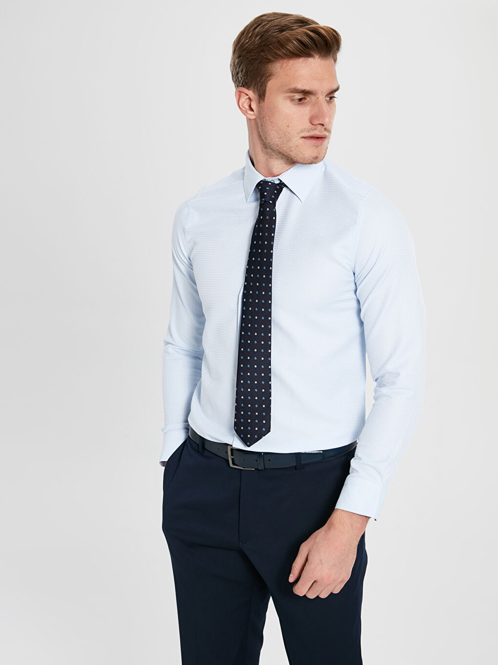 Mavi Slim Fit Uzun Kollu Erkek Gömlek-2