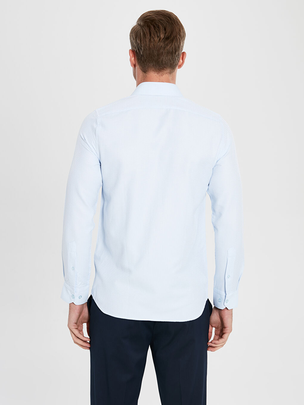 Mavi Slim Fit Uzun Kollu Erkek Gömlek-4