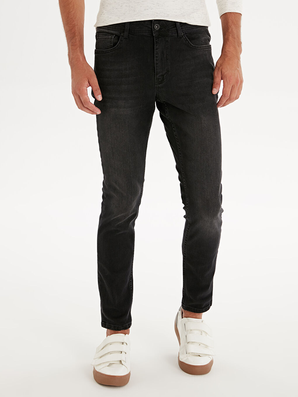 Gri 750 Slim Fit Erkek Jean Pantolon-1