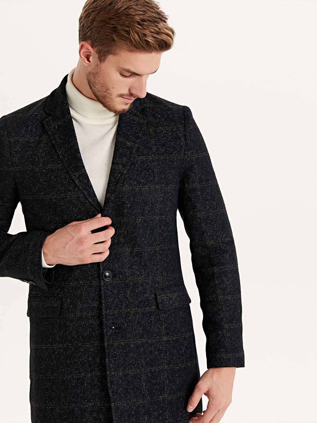 Kahverengi Erkek Kaşe Kaban-2