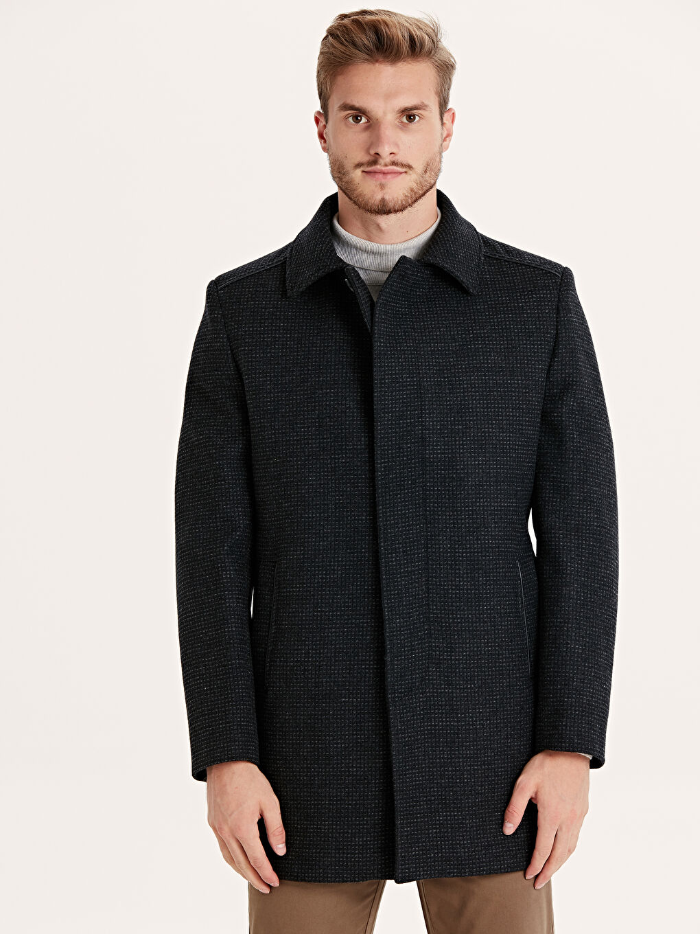 Antrasit Kaşe Kaban