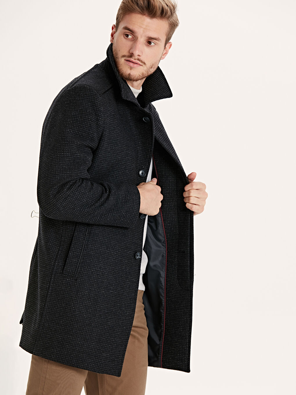 Antrasit Kaşe Kaban-1