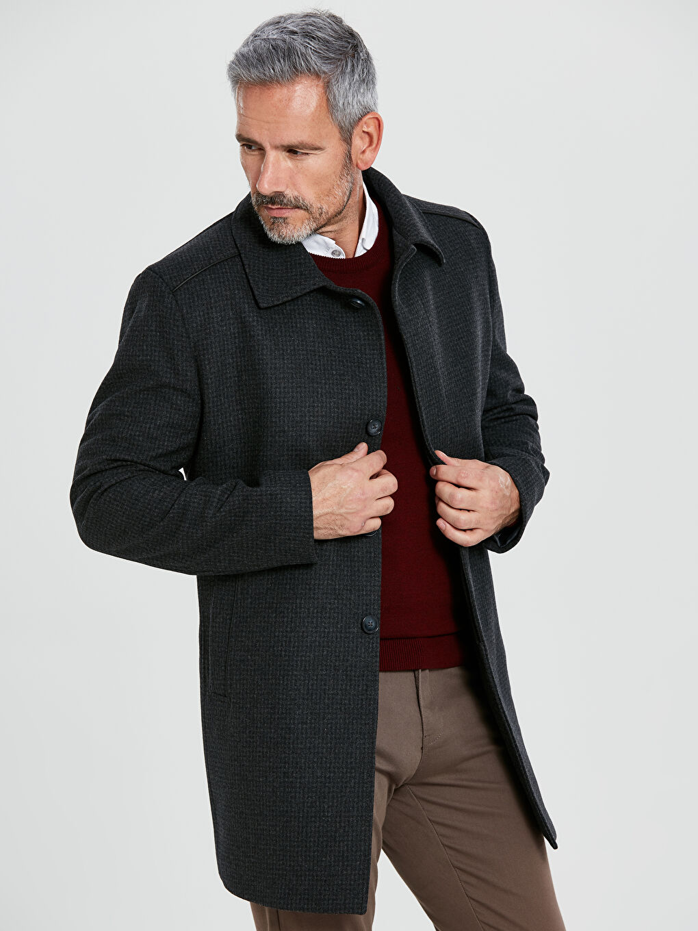 SIVA Kaput od mešavine vune Muškarac