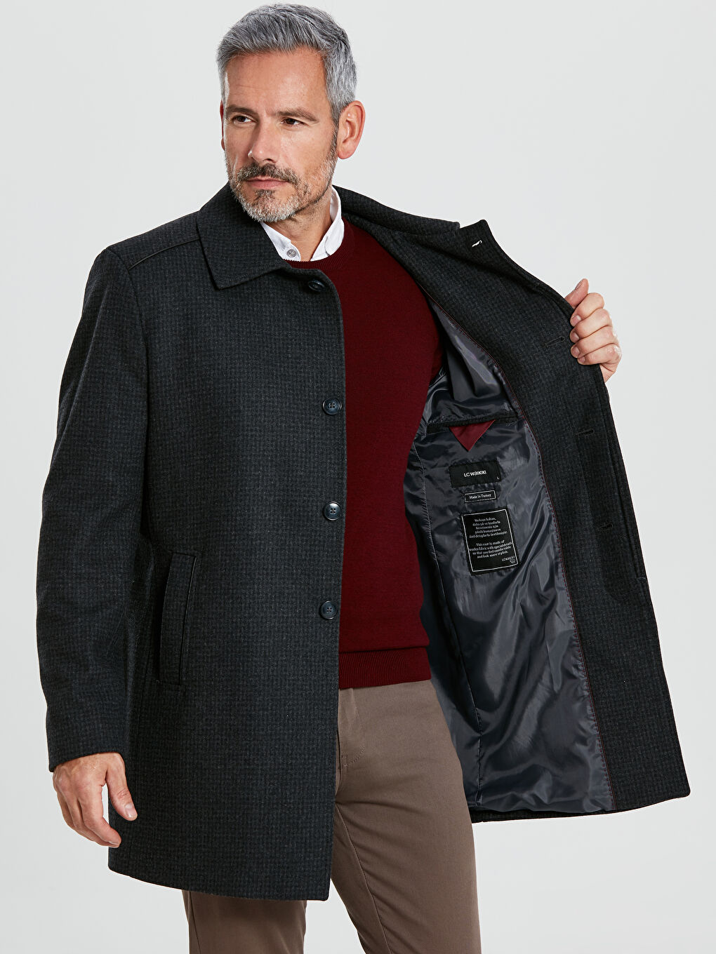 SIVA Kaput od mešavine vune Muškarac-3