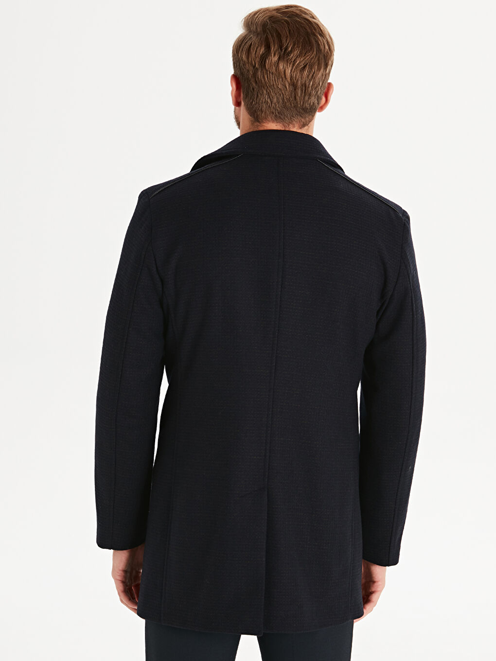 Koyu Lacivert Kaşe Kaban-3