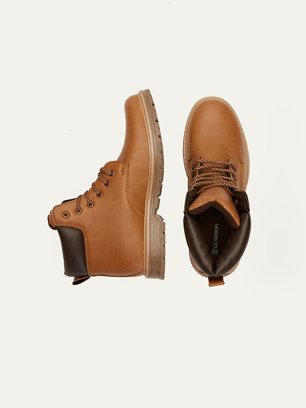 Ботинки из искусственной кожи на шнуровке для мужчин-1