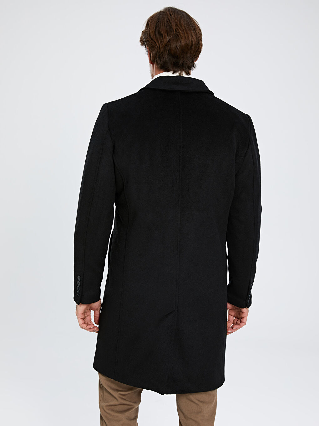 Siyah Erkek Kaşe Kaban-2