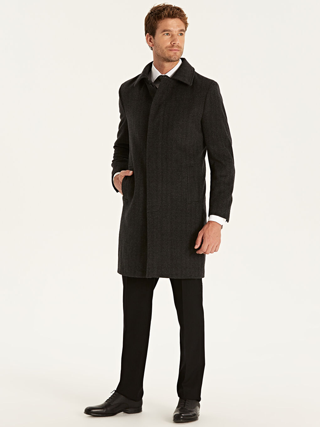 Antrasit Melanj Kaşe Kaban