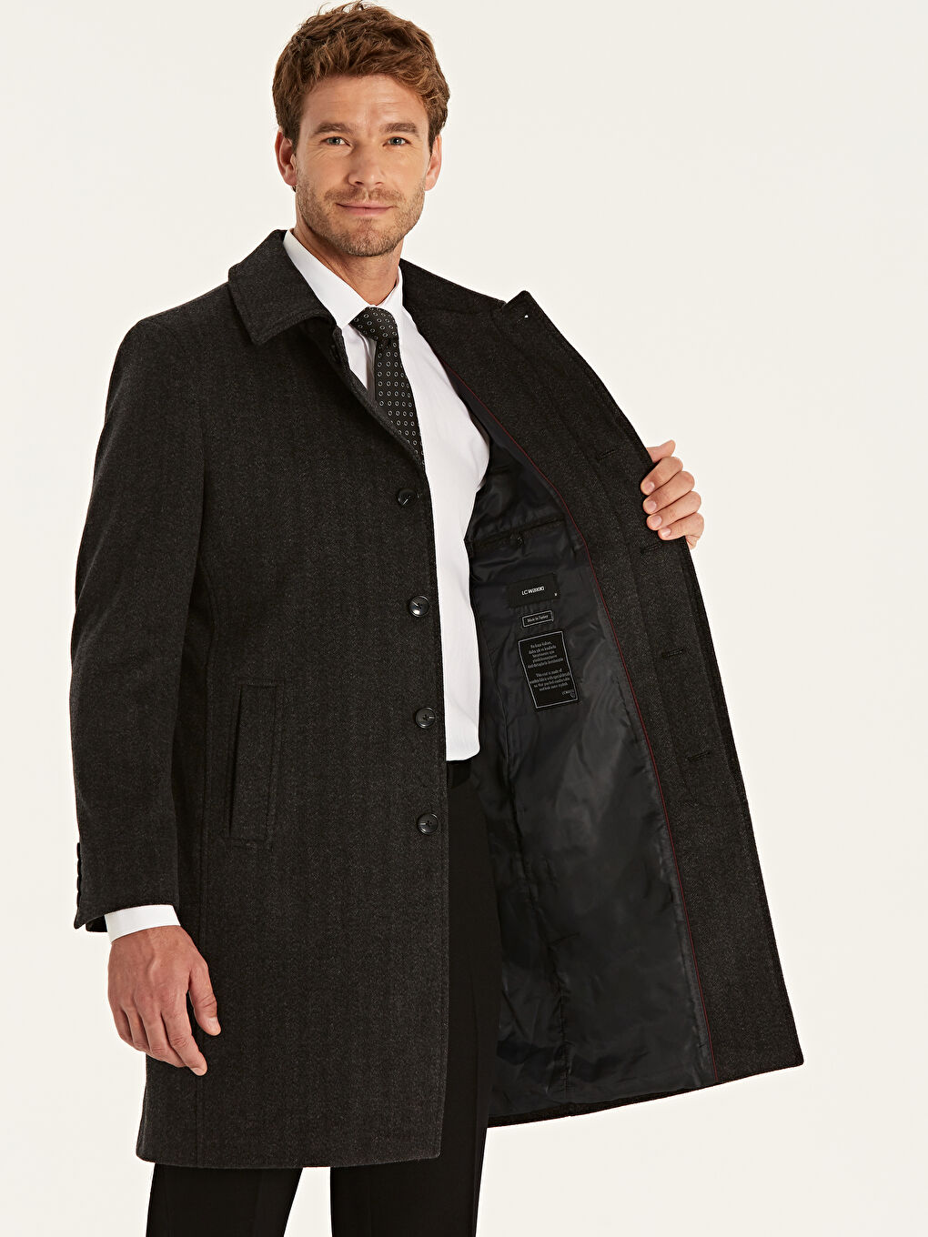 Antrasit Melanj Kaşe Kaban-2