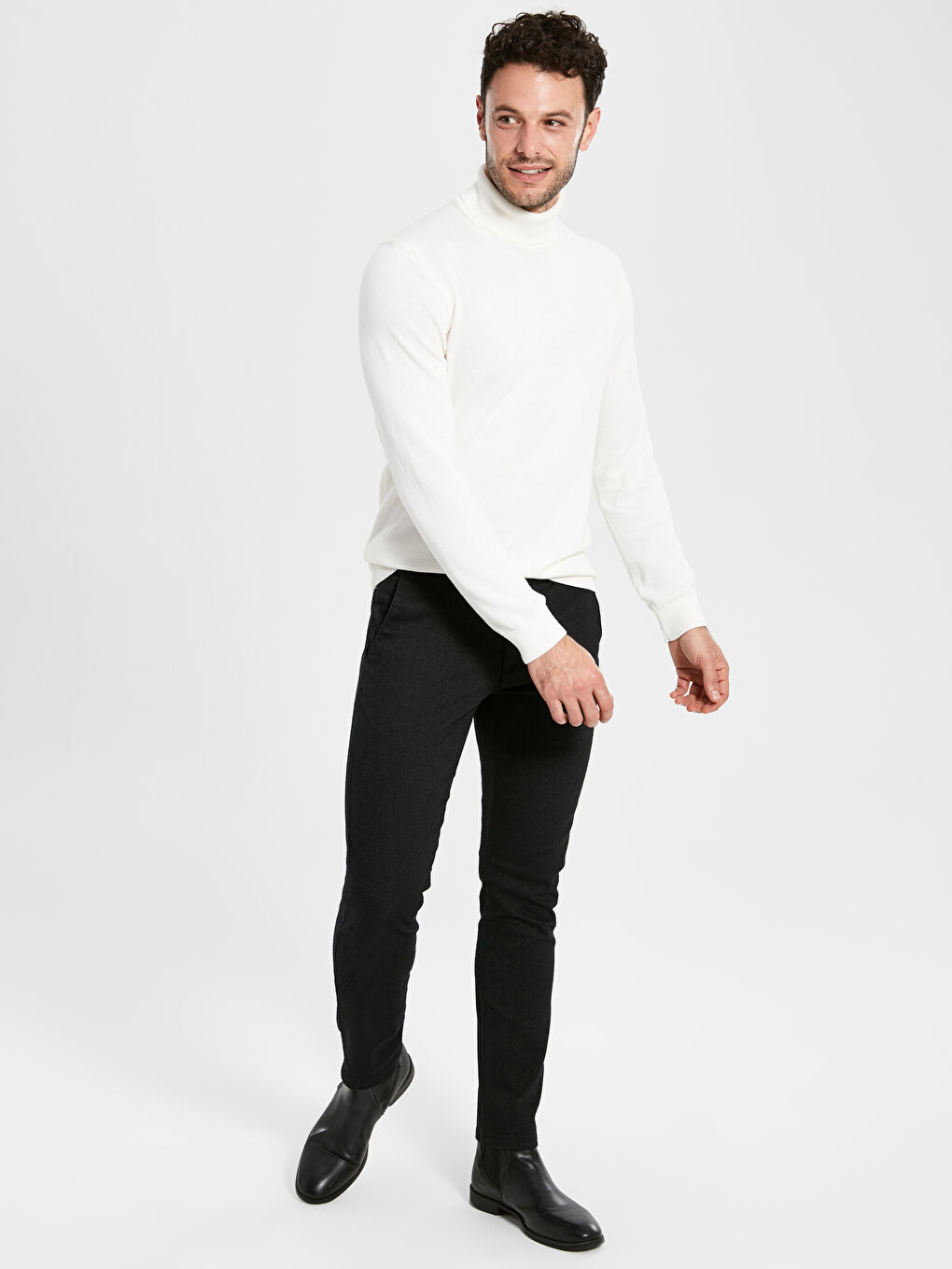 Antrasit Dar Kalıp Erkek Chino Pantolon