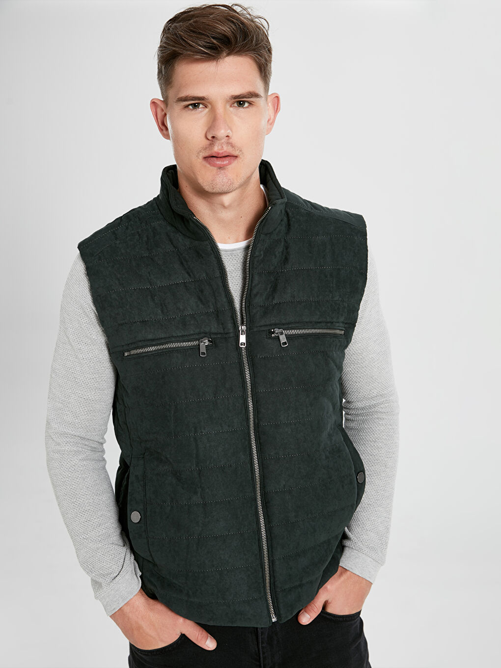 Man GREEN Waistcoat-1