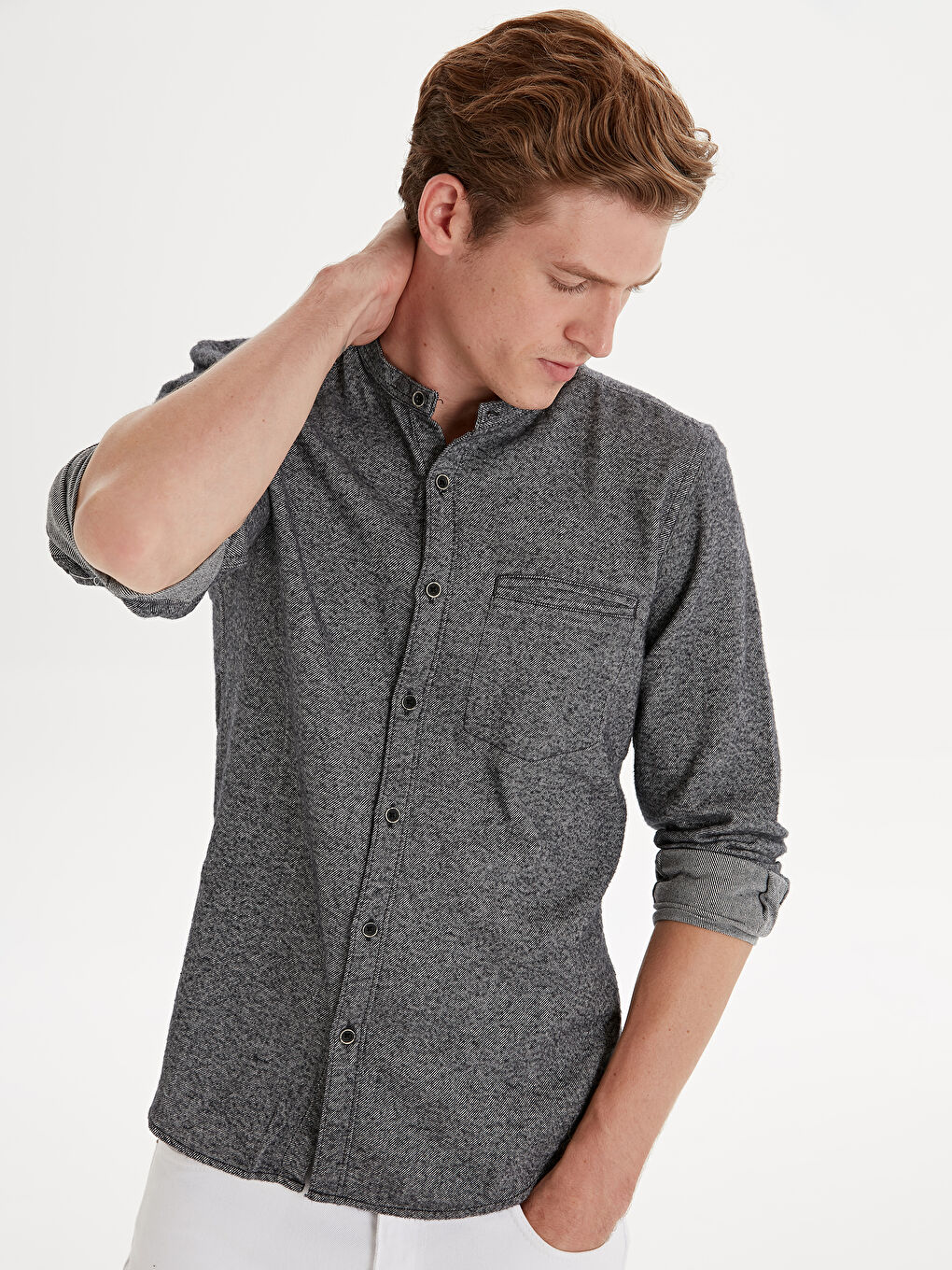 Мужчины Антрацитовый Рубашка