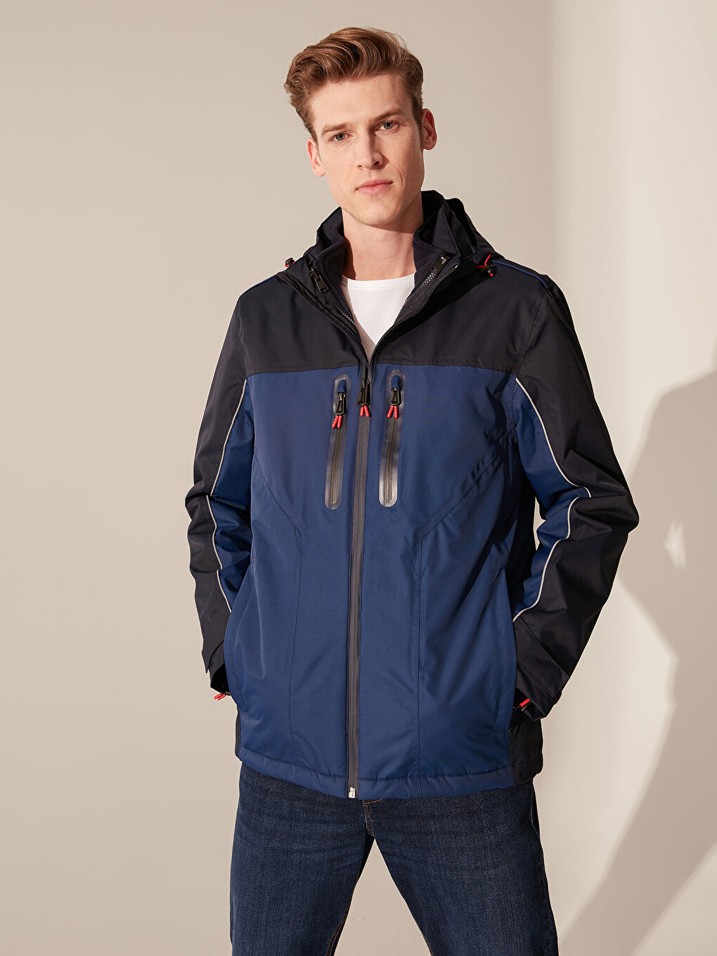 LC Waikiki Man NAVY Overcoat -9WI833Z8-PE6