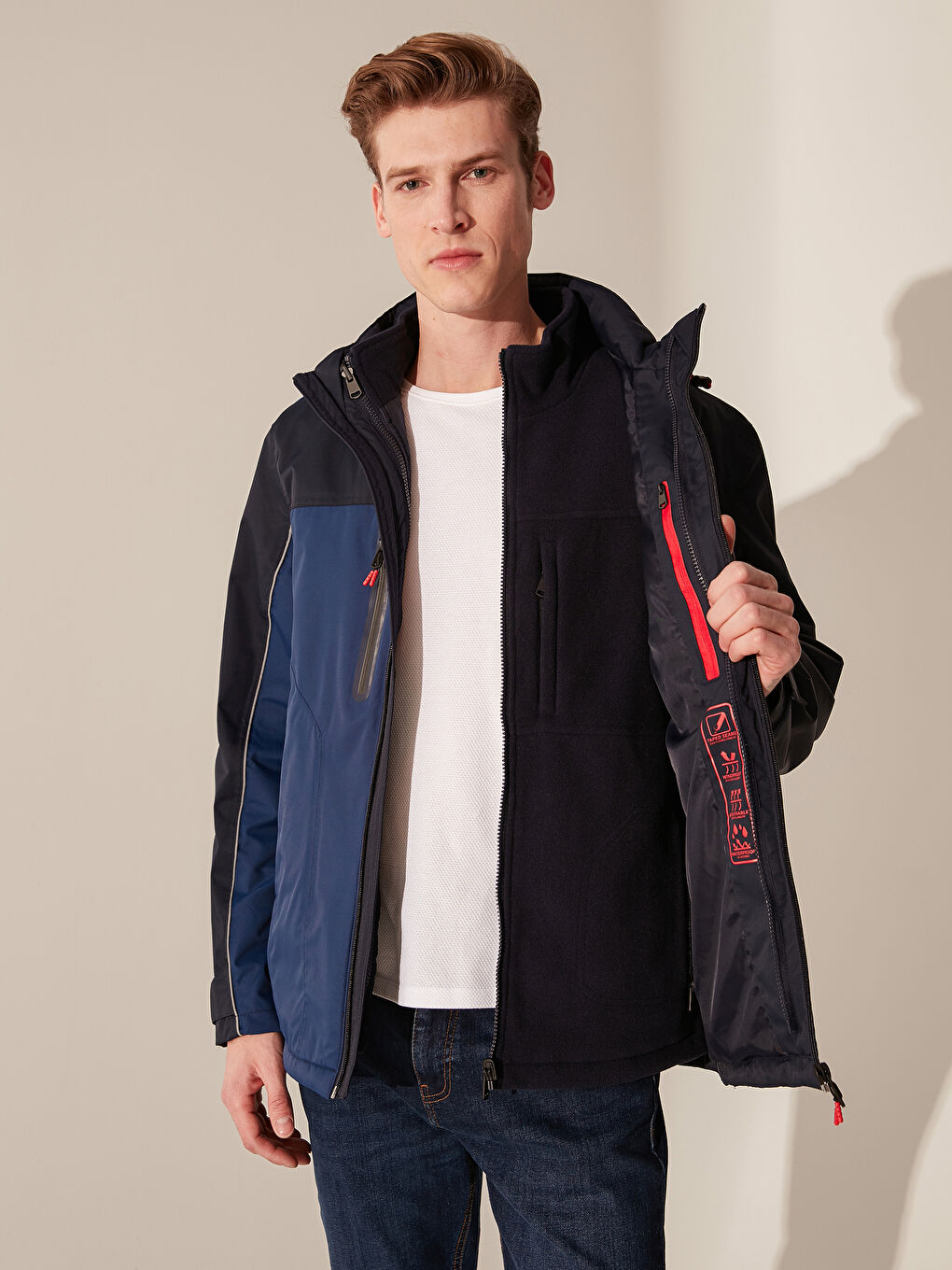 LC Waikiki Man NAVY Overcoat -9WI833Z8-PE6