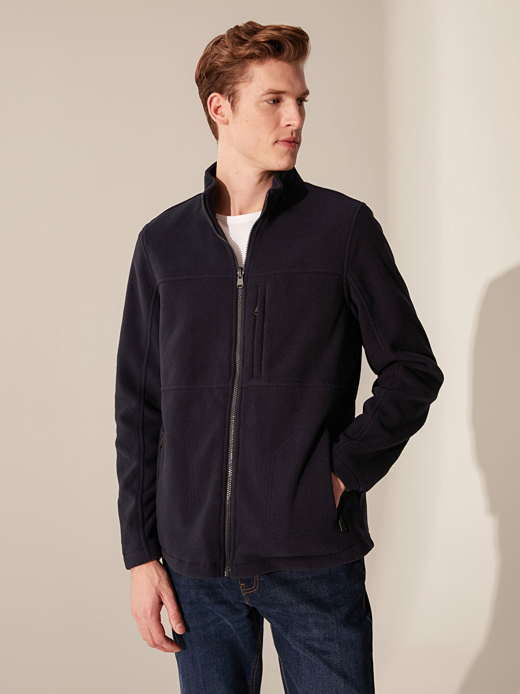 LC Waikiki Man NAVY Overcoat -9WI833Z8-PE6