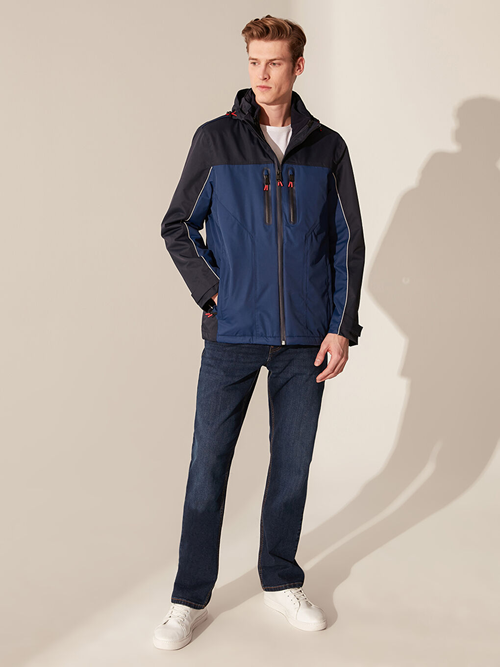 LC Waikiki Man NAVY Overcoat -9WI833Z8-PE6