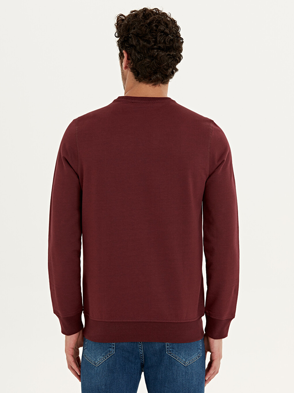 Sweat-shirt Rouge Bordeaux Homme-2