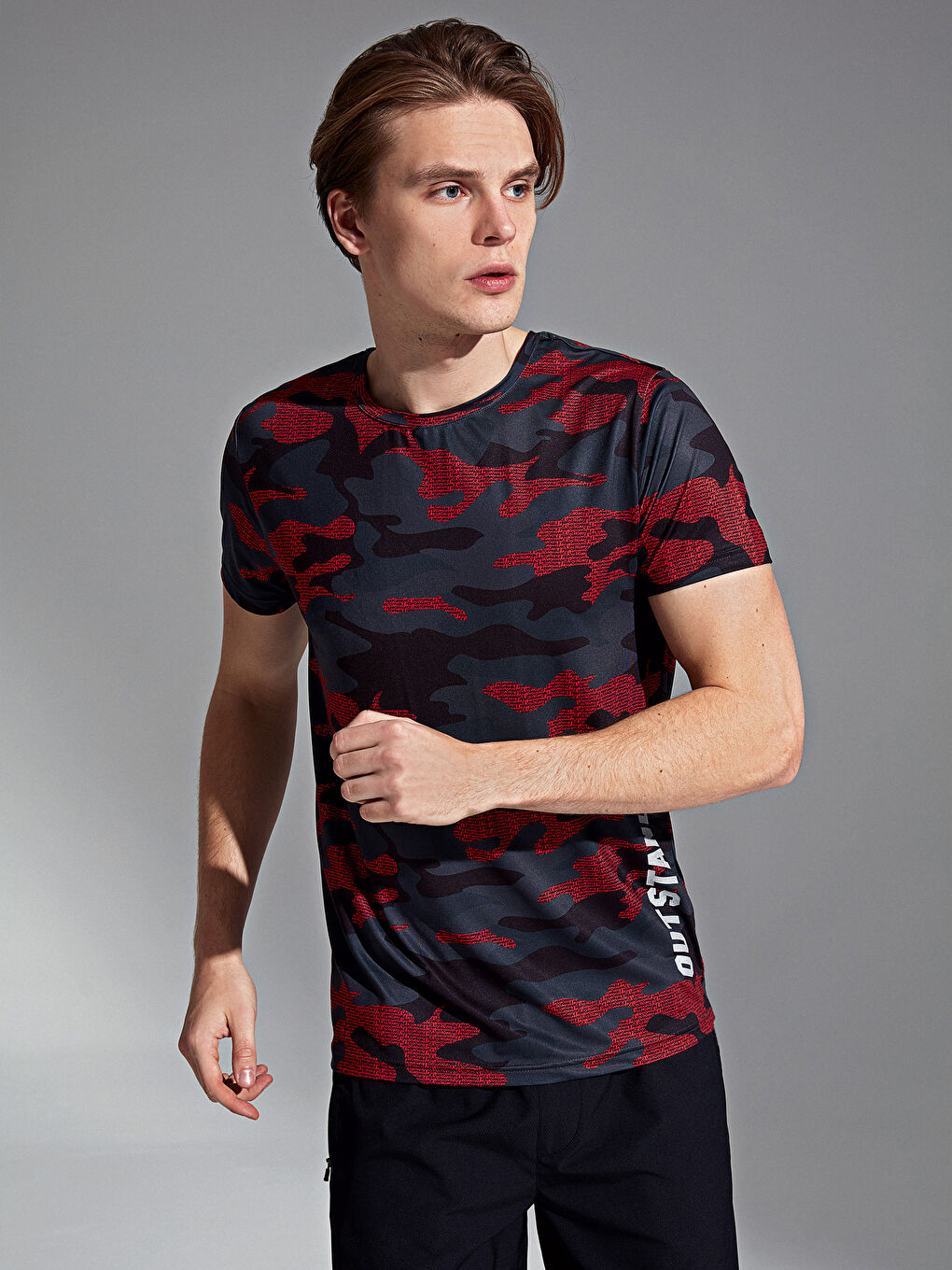 Koyu Gri Spor Tişört