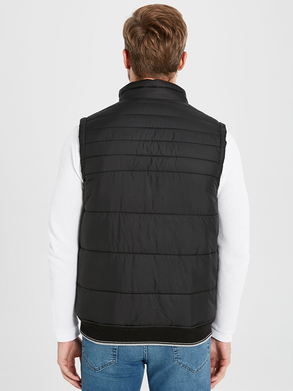 Siyah Dik Yaka Erkek Yelek-2