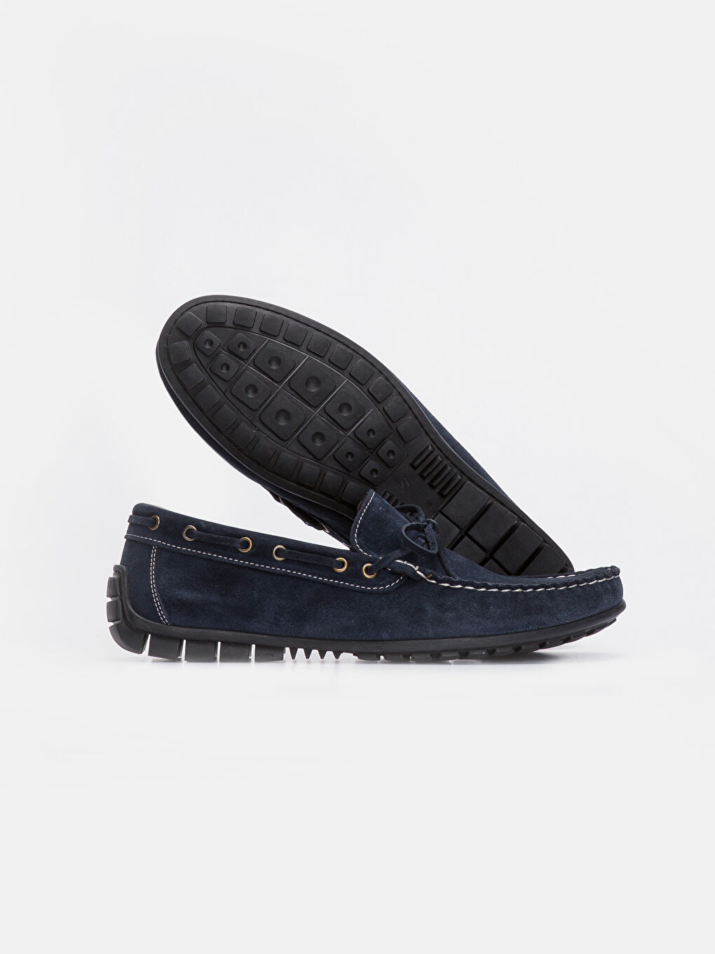 Lacivert Erkek Hakiki Deri Loafer Ayakkabı-2