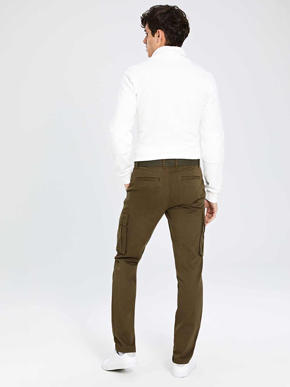 Haki Gabardin Erkek Pantolon-3