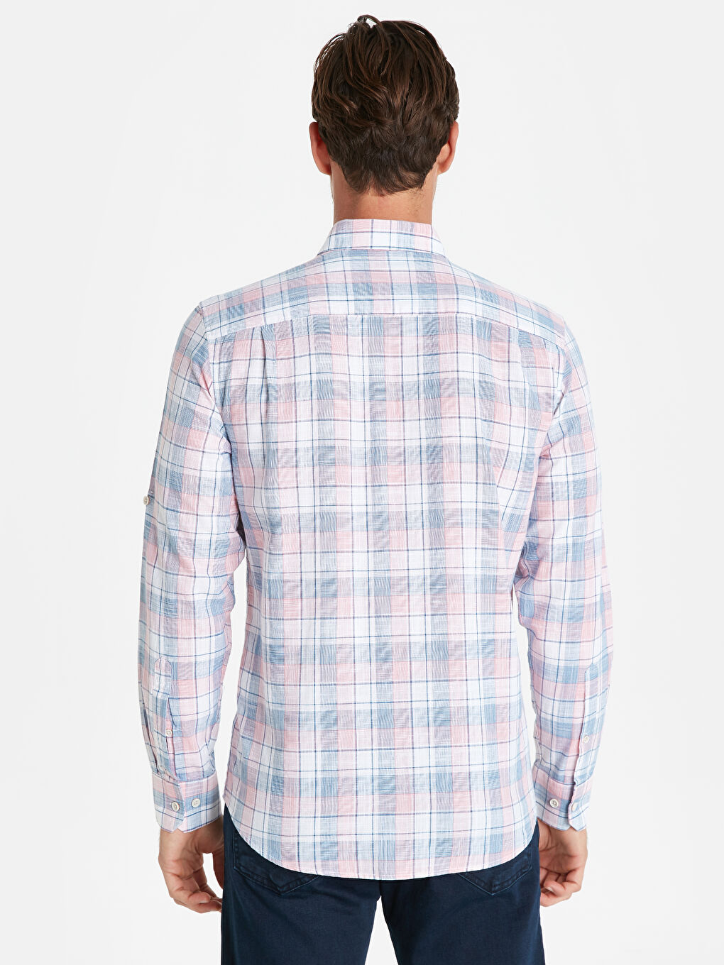 Kırmızı Regular Fit Uzun Kollu Poplin Erkek Gömlek-2