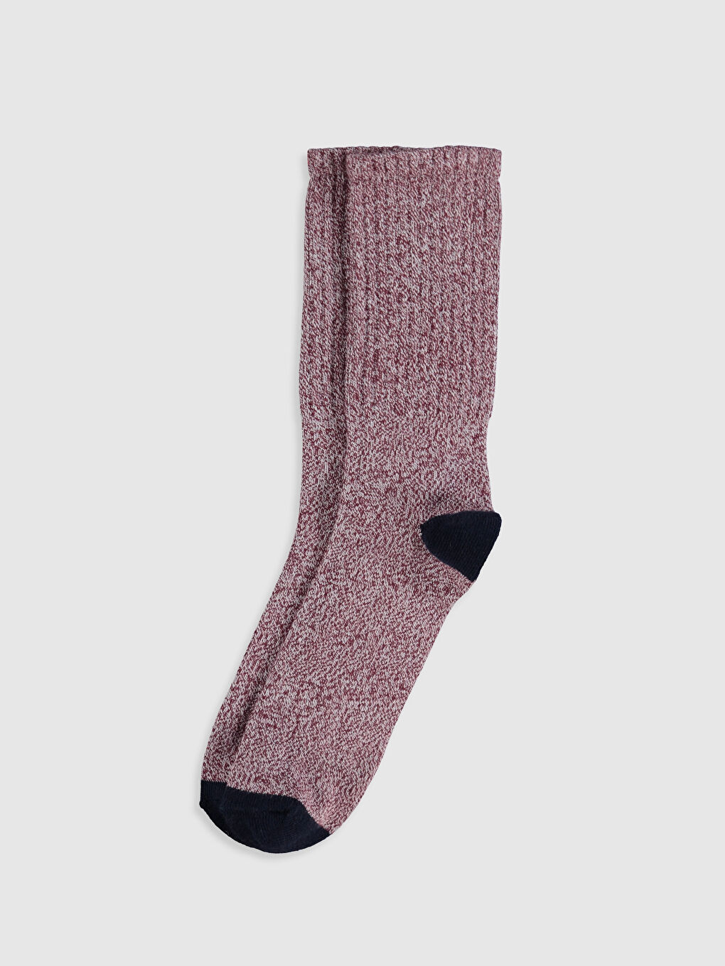 Bordo Erkek Çizgili Soket Çorap