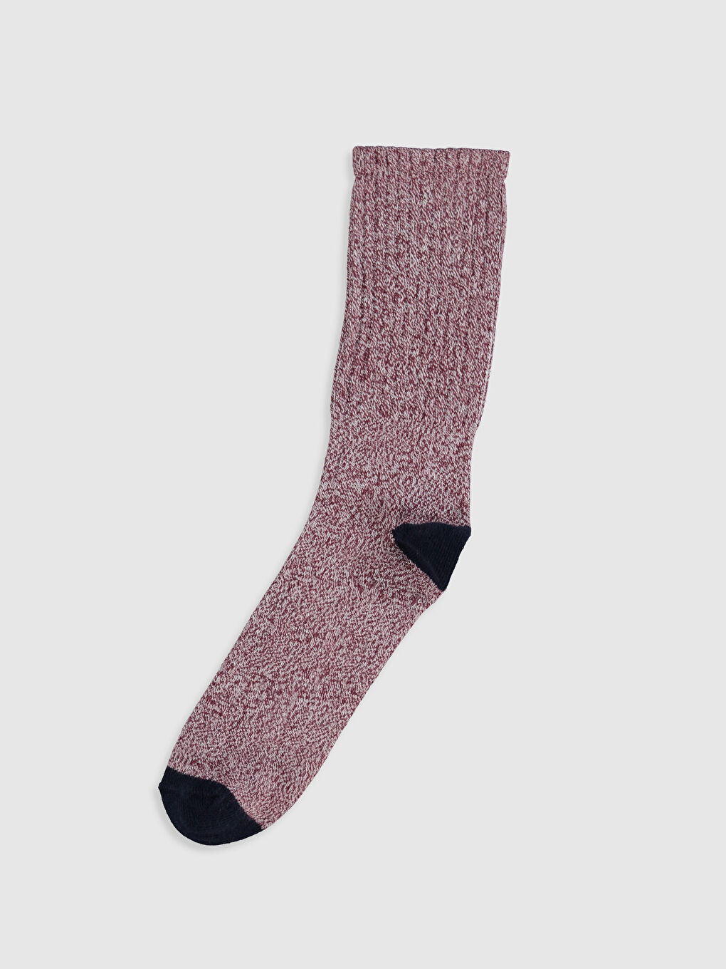 Bordo Erkek Çizgili Soket Çorap-1