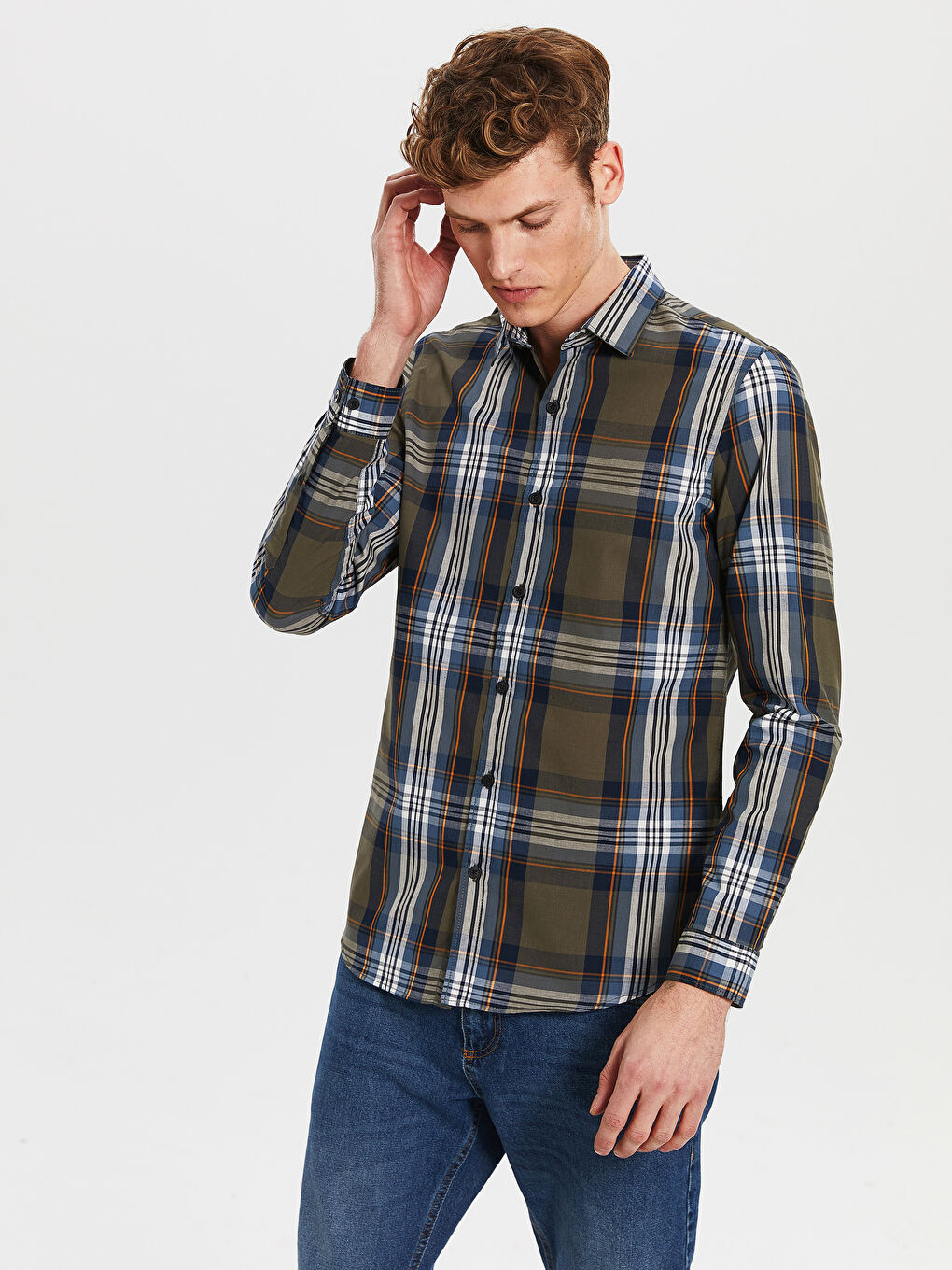 Мужчины Хаки Рубашка