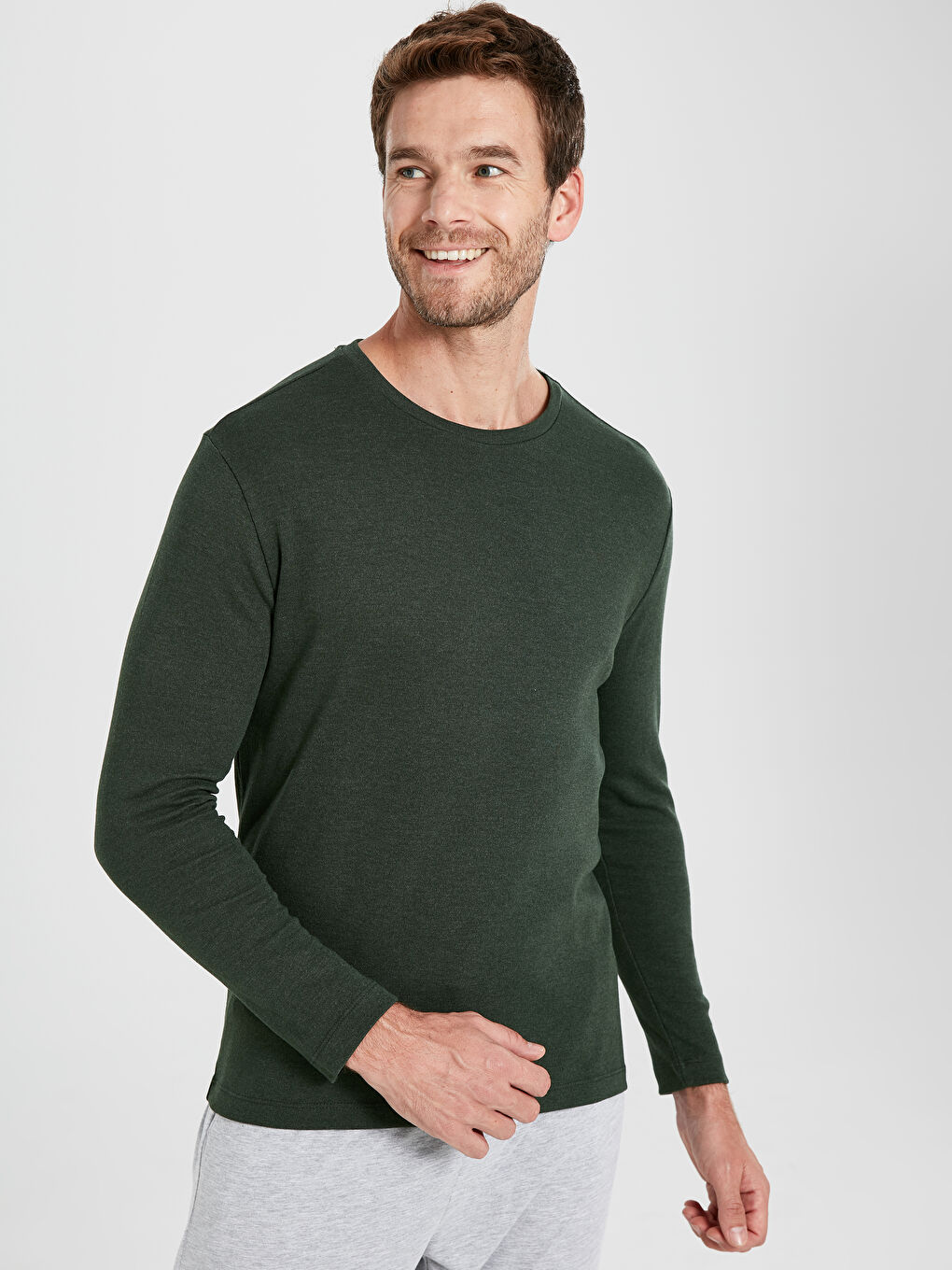 Turuncu Regular Fit Uzun Kollu Erkek Pijama Üst