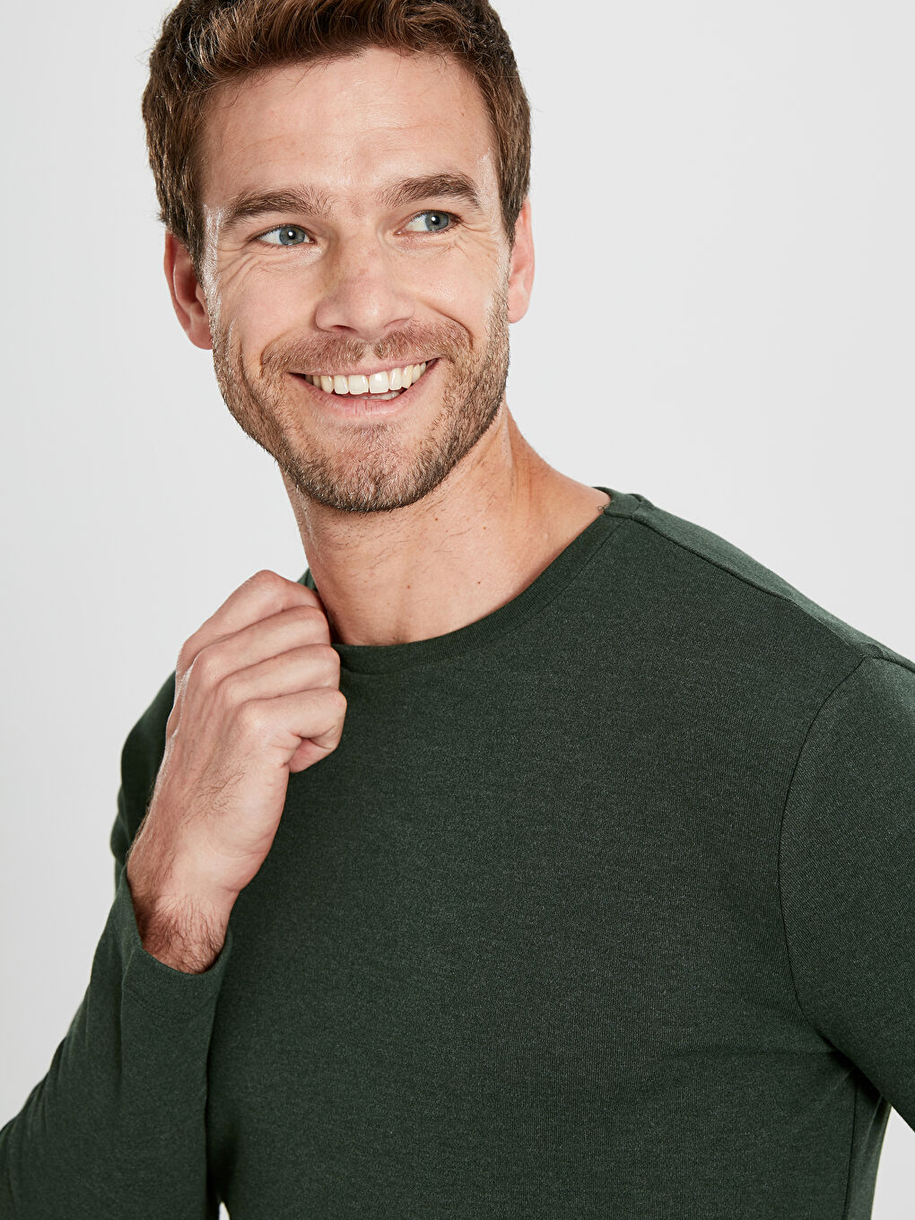 Turuncu Regular Fit Uzun Kollu Erkek Pijama Üst-1