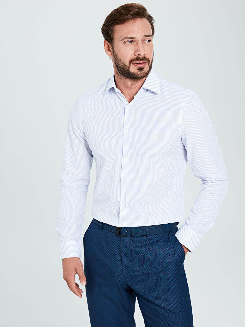 Mavi Çizgili Gömlek-1