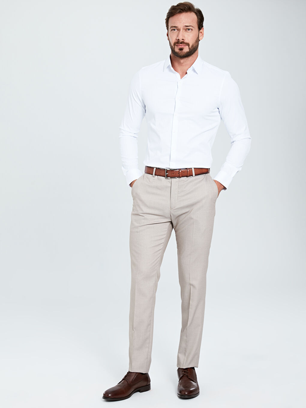 Bej Kumaş Pantolon-1