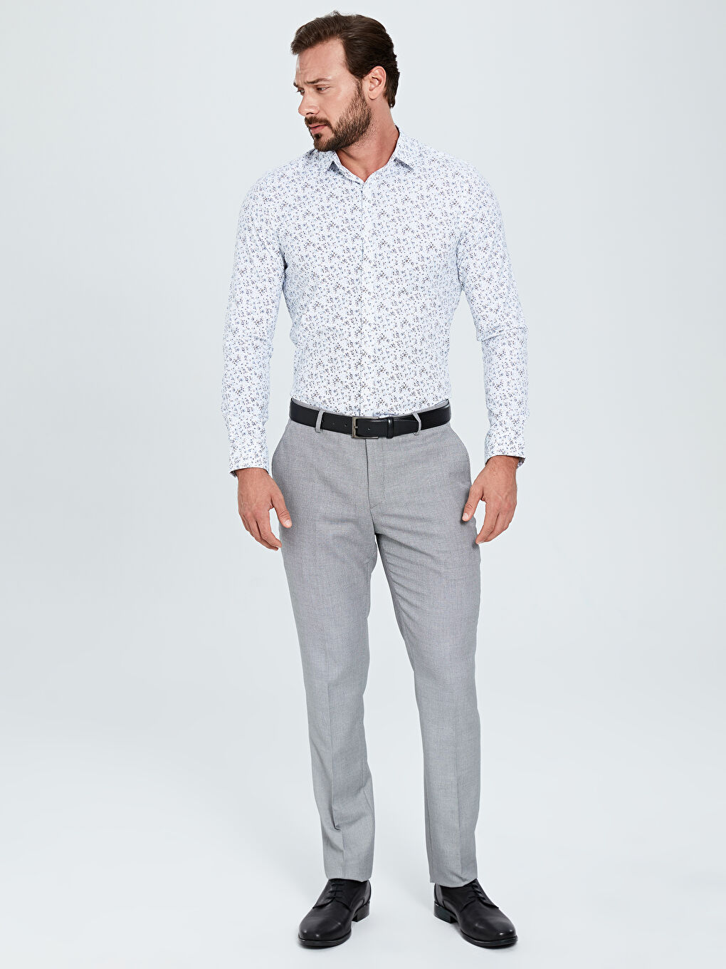 Gri Kumaş Pantolon-2