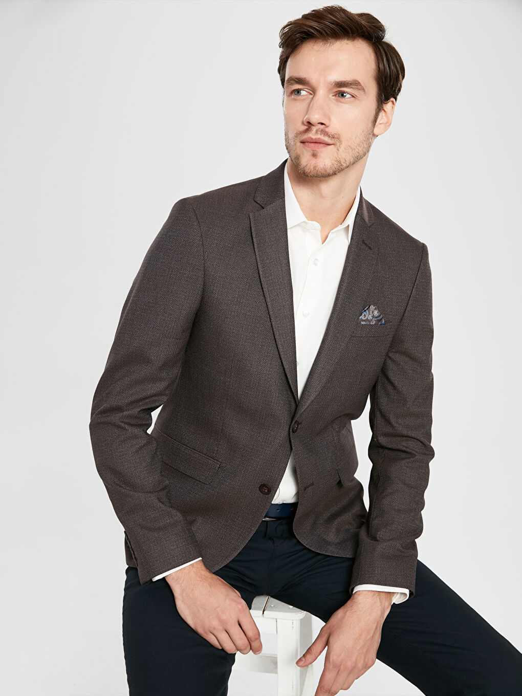 Man BORDEAUX Blazer Jacket -9WM238Z8-L9J