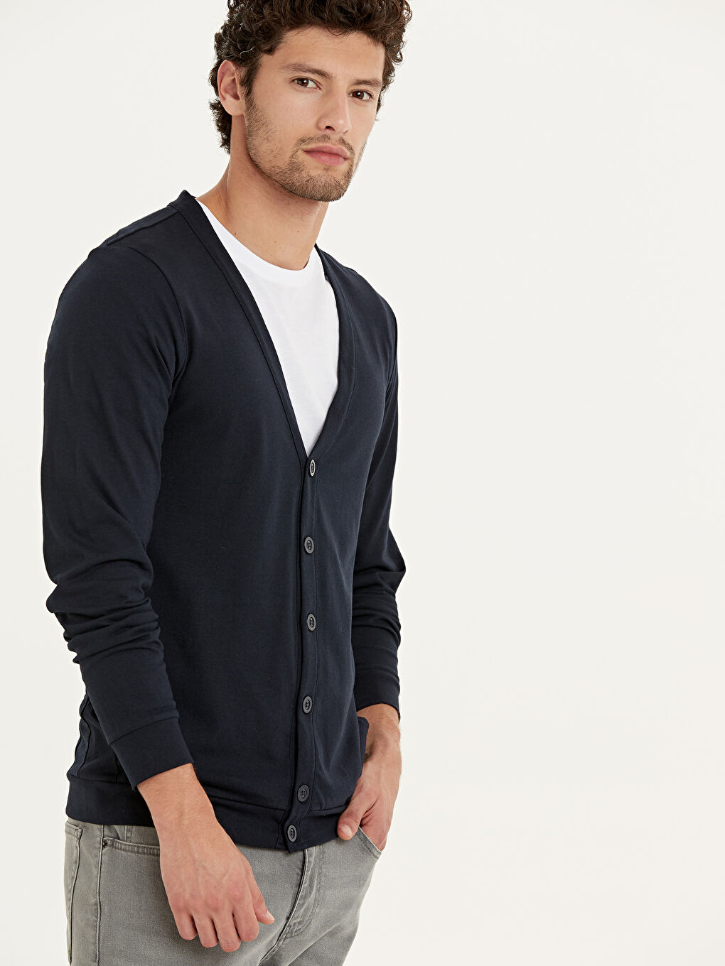 Koyu Lacivert Hırka-1