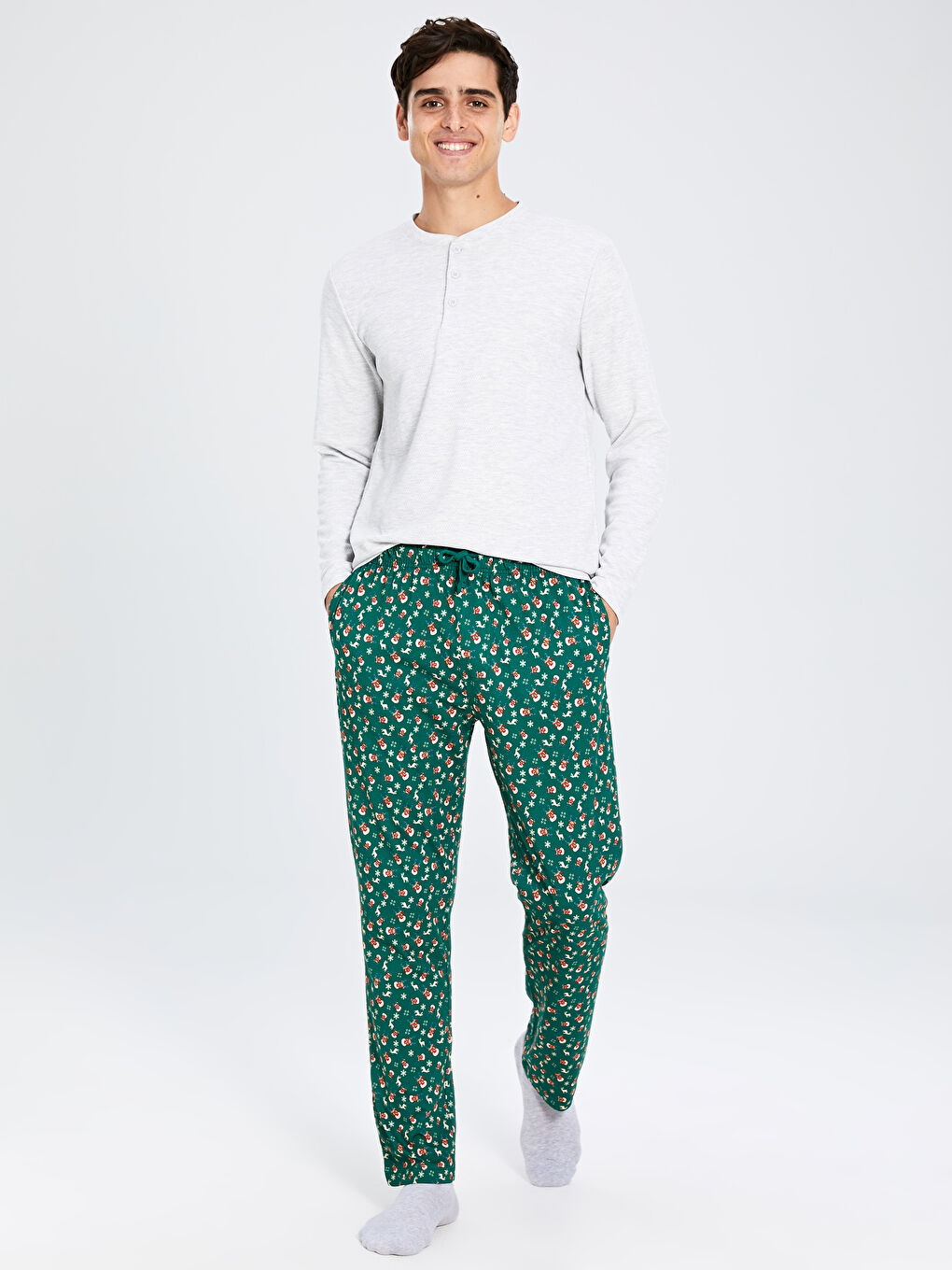 Bas de pyjama TURQUOISE Homme-1