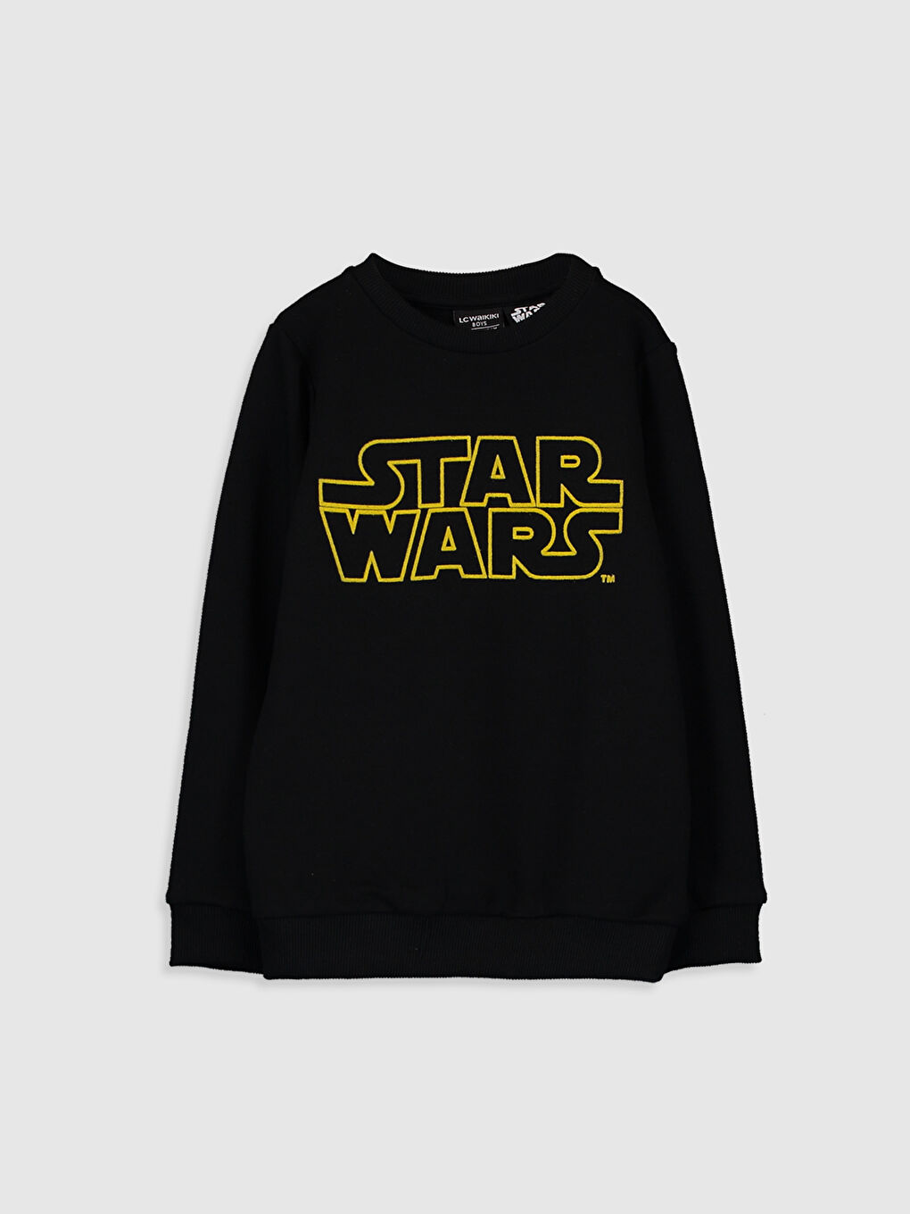 Siyah Erkek Çocuk Star Wars Baskılı Sweatshirt Baba Oğul Kombini