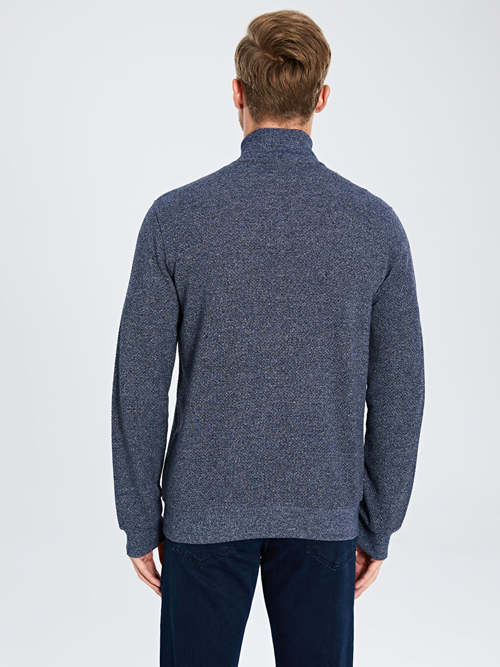 Man NAVY Zip-Up Sweatshirt-2