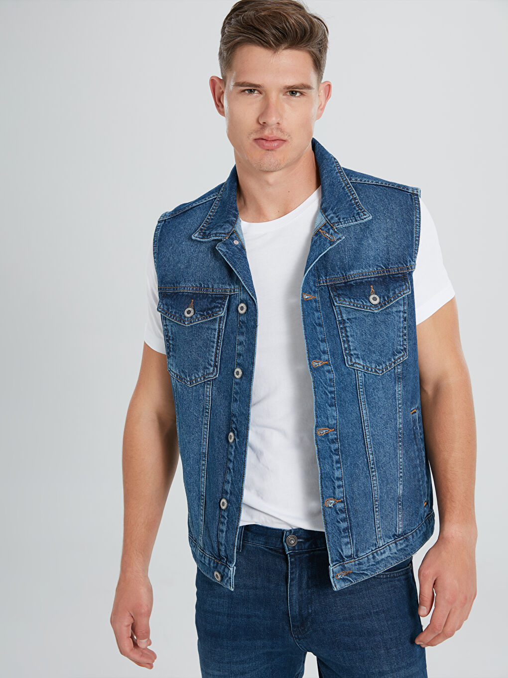 İndigo Koyu Rodeo Jean Ceket-1