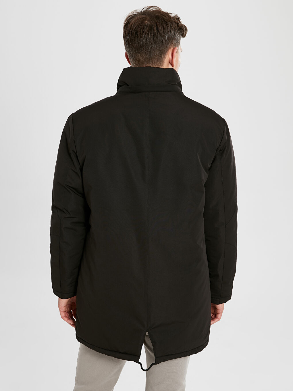 Siyah Sıyah Şişme Mont-4