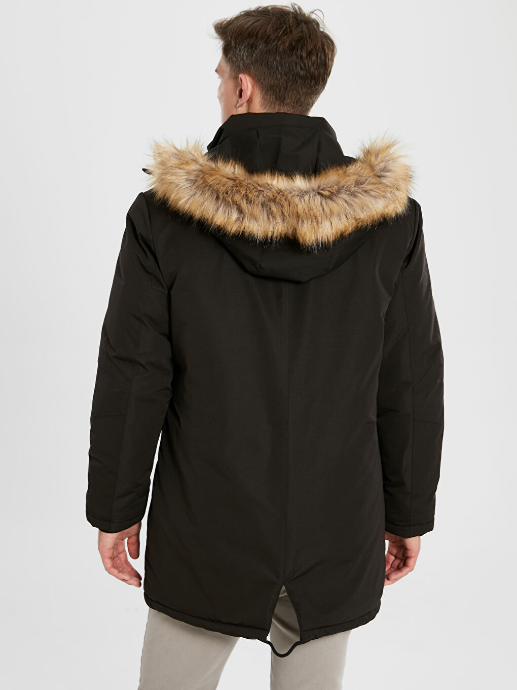 Siyah Sıyah Şişme Mont-5