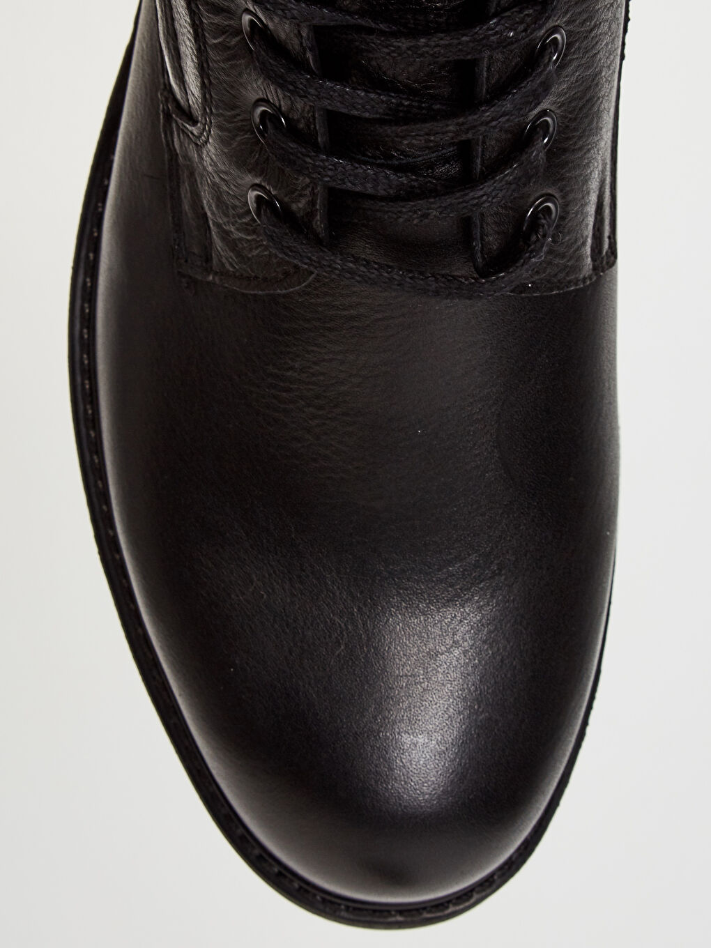 Siyah Erkek Fermuarlı Deri Bot-4