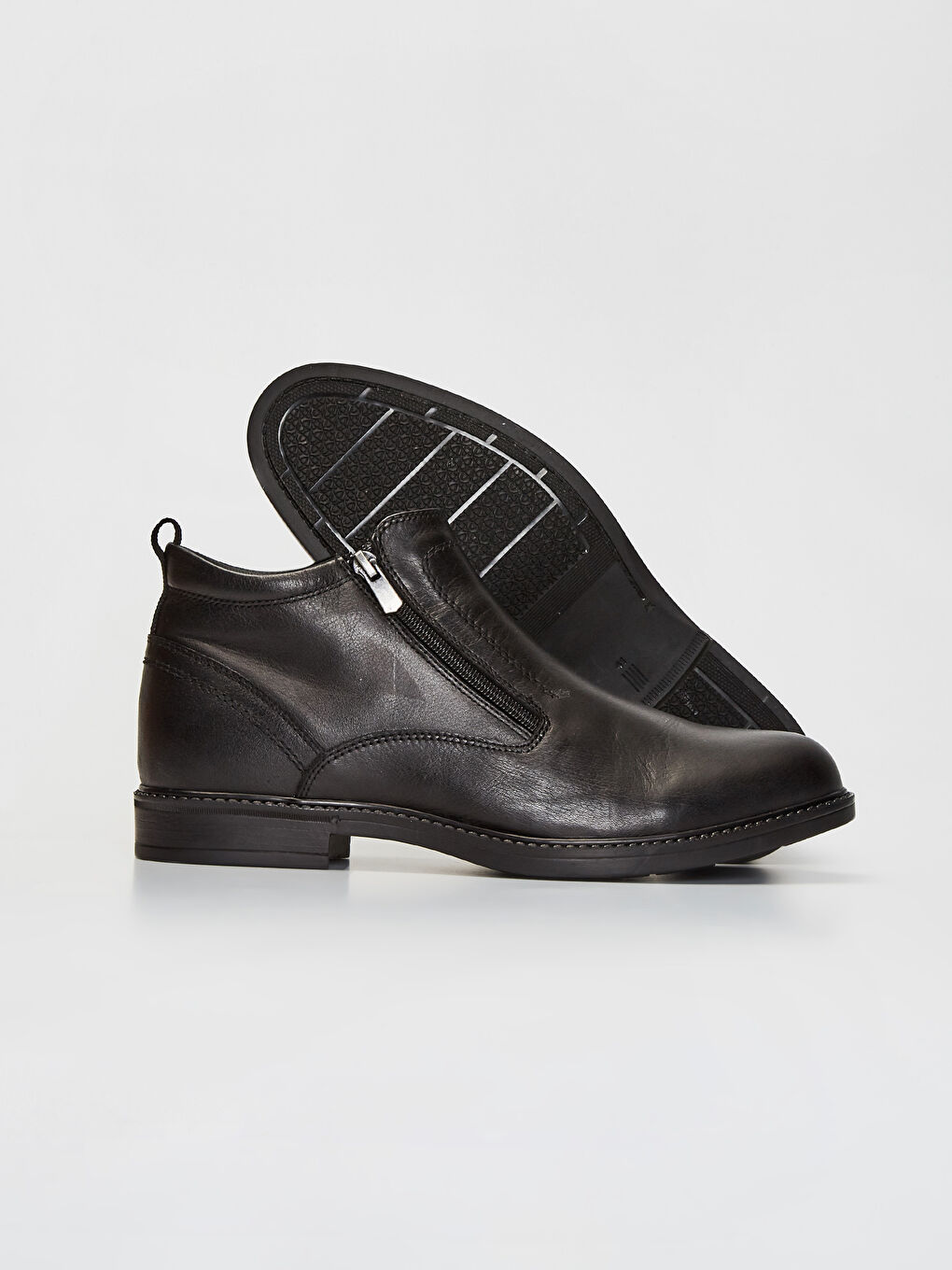 Siyah Erkek Bilek Boy Hakiki Deri Bot-2