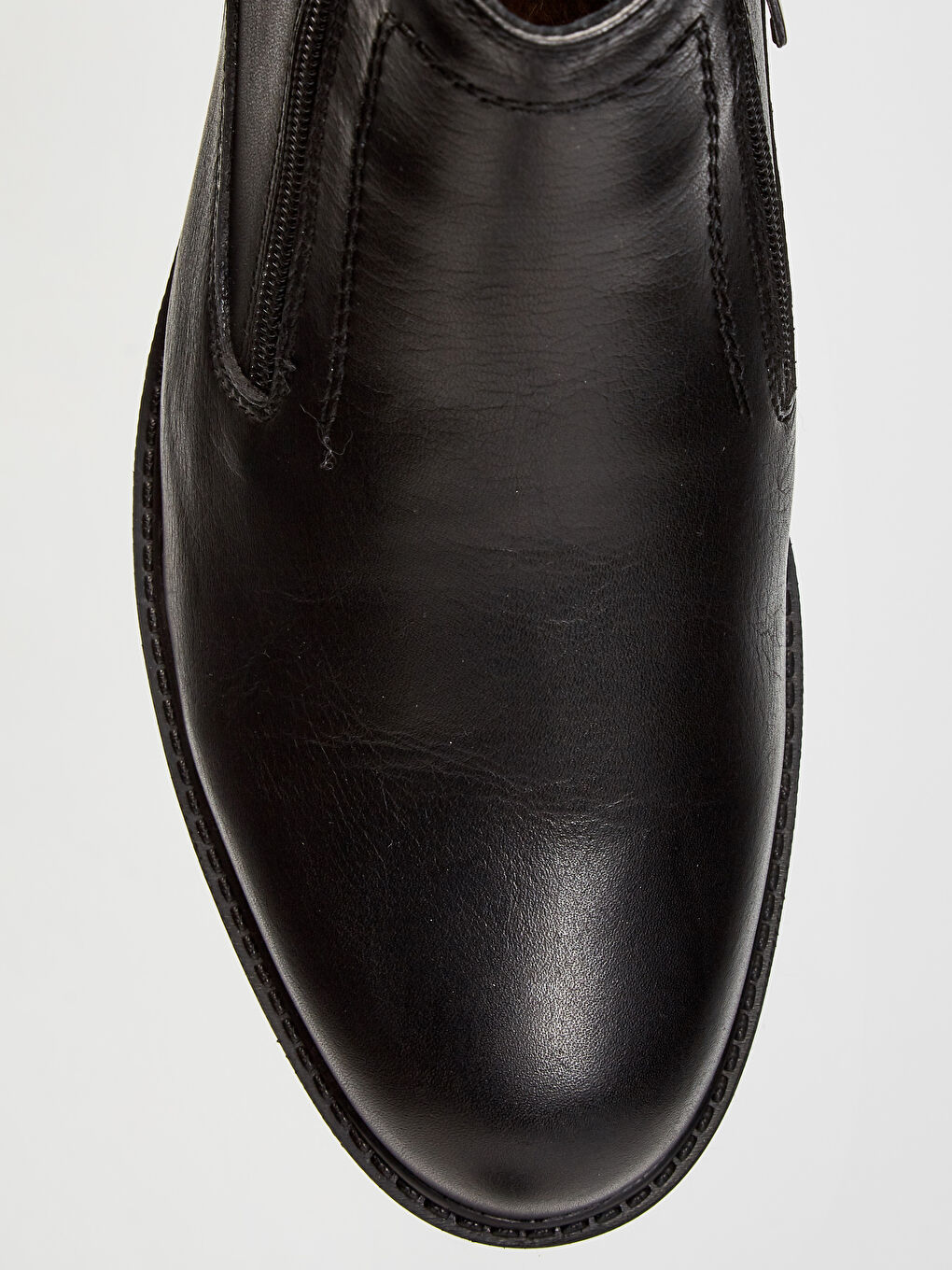 Siyah Erkek Bilek Boy Hakiki Deri Bot-4