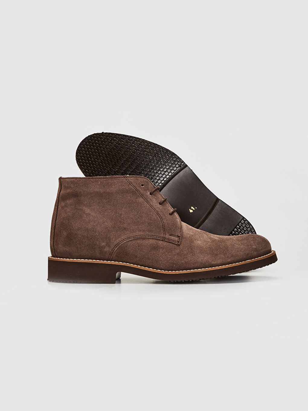 Kahverengi Erkek Bilek Boy Hakiki Deri Süet Bot-2